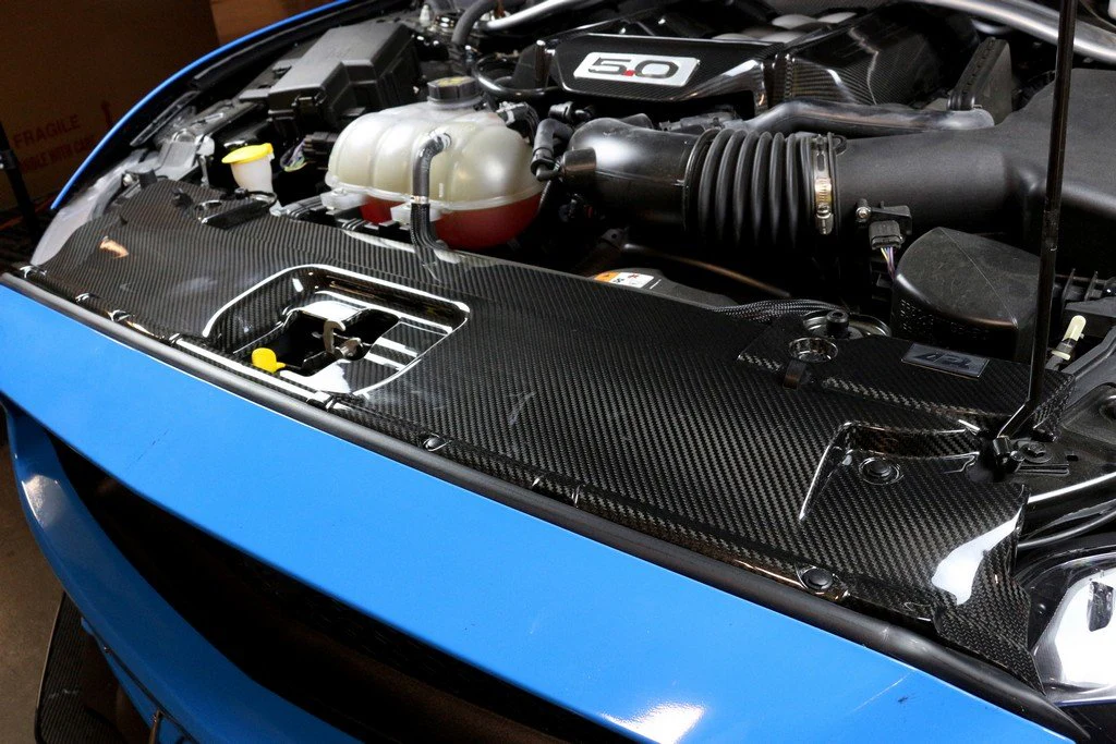 APR Performance S550 Mustang Carbon Radiator Cover - Image 2
