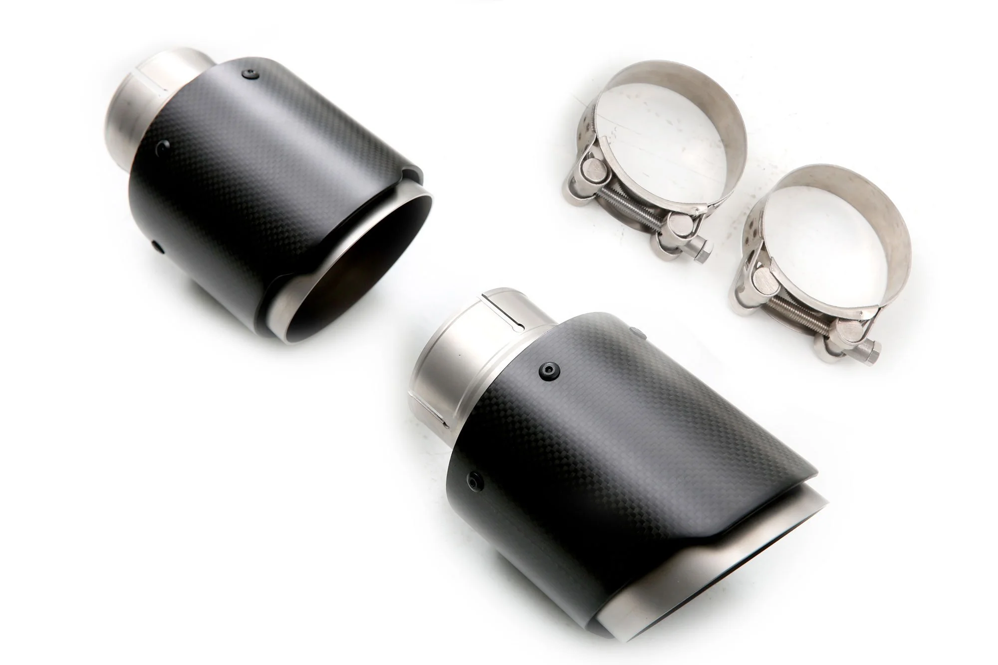 cp-e Carbon Fiber Ford Focus RS Exhaust Tips (Cut Edge)