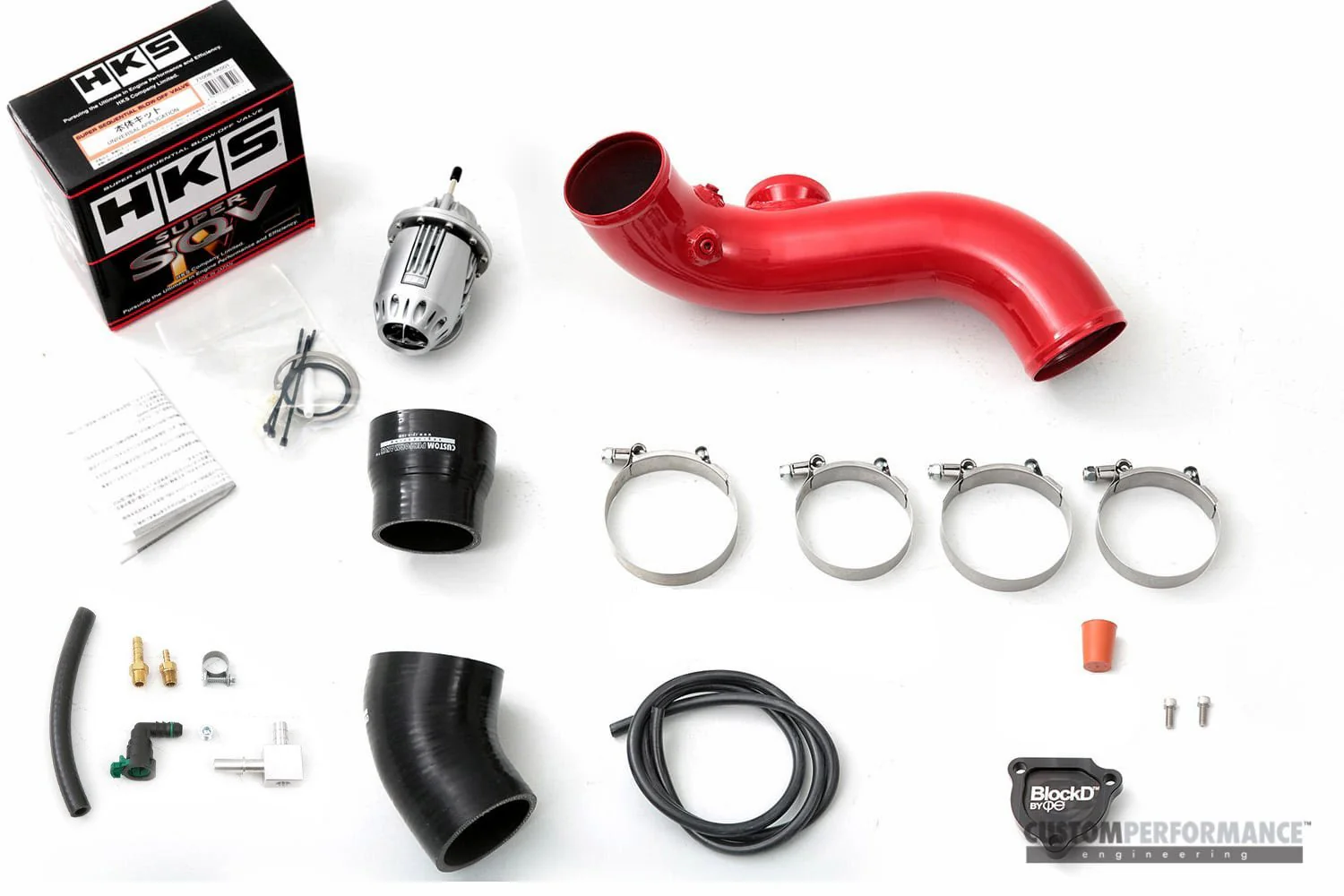 CP-E Mustang Ecoboost "Exhale" Cold-Side Intercooler Hard-Pipe with HKS BOV Kit