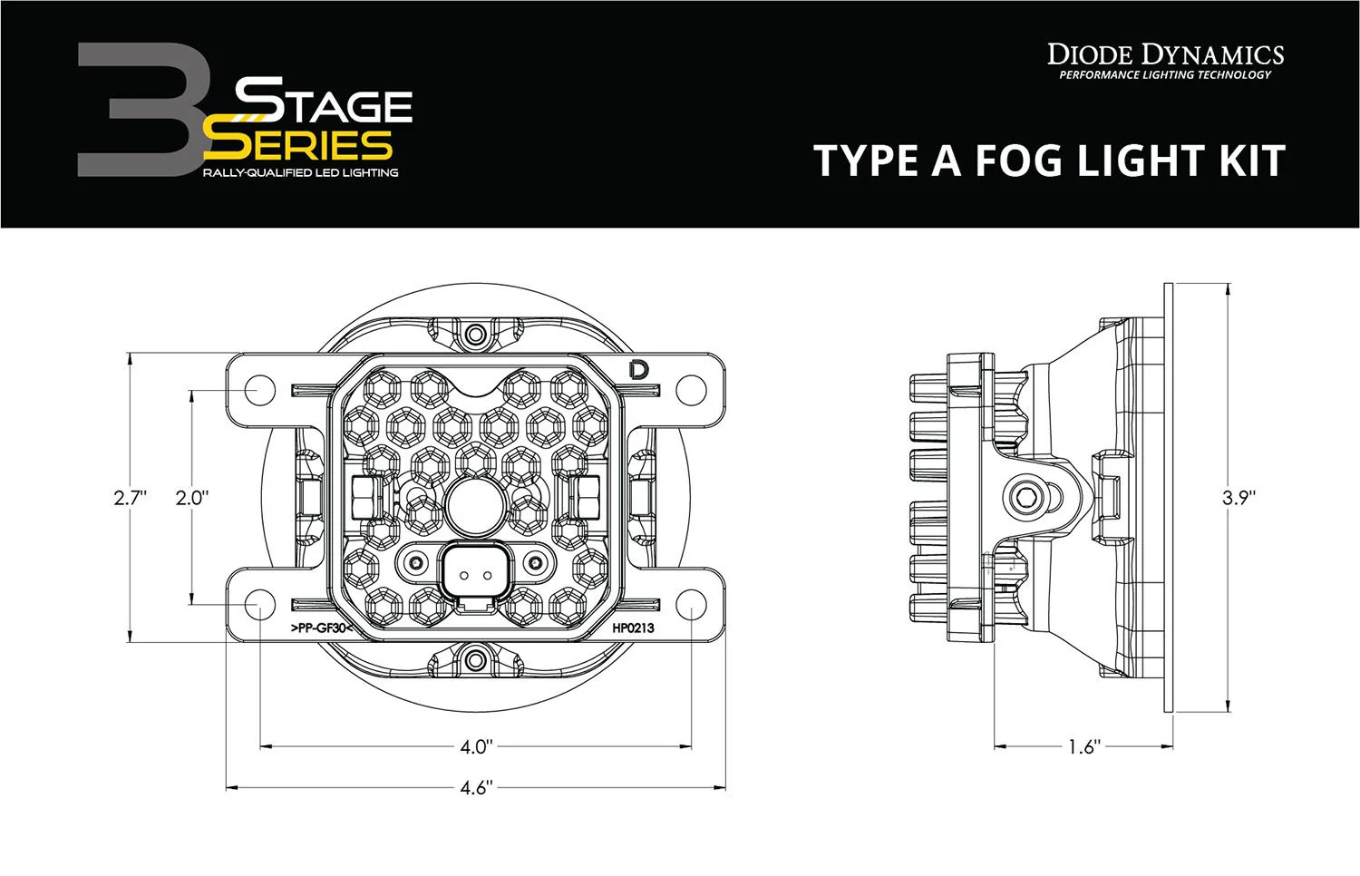 Diode Dynamics SS3 LED Fog Light KIT for S550 Mustang 2015-2017 - Image 10