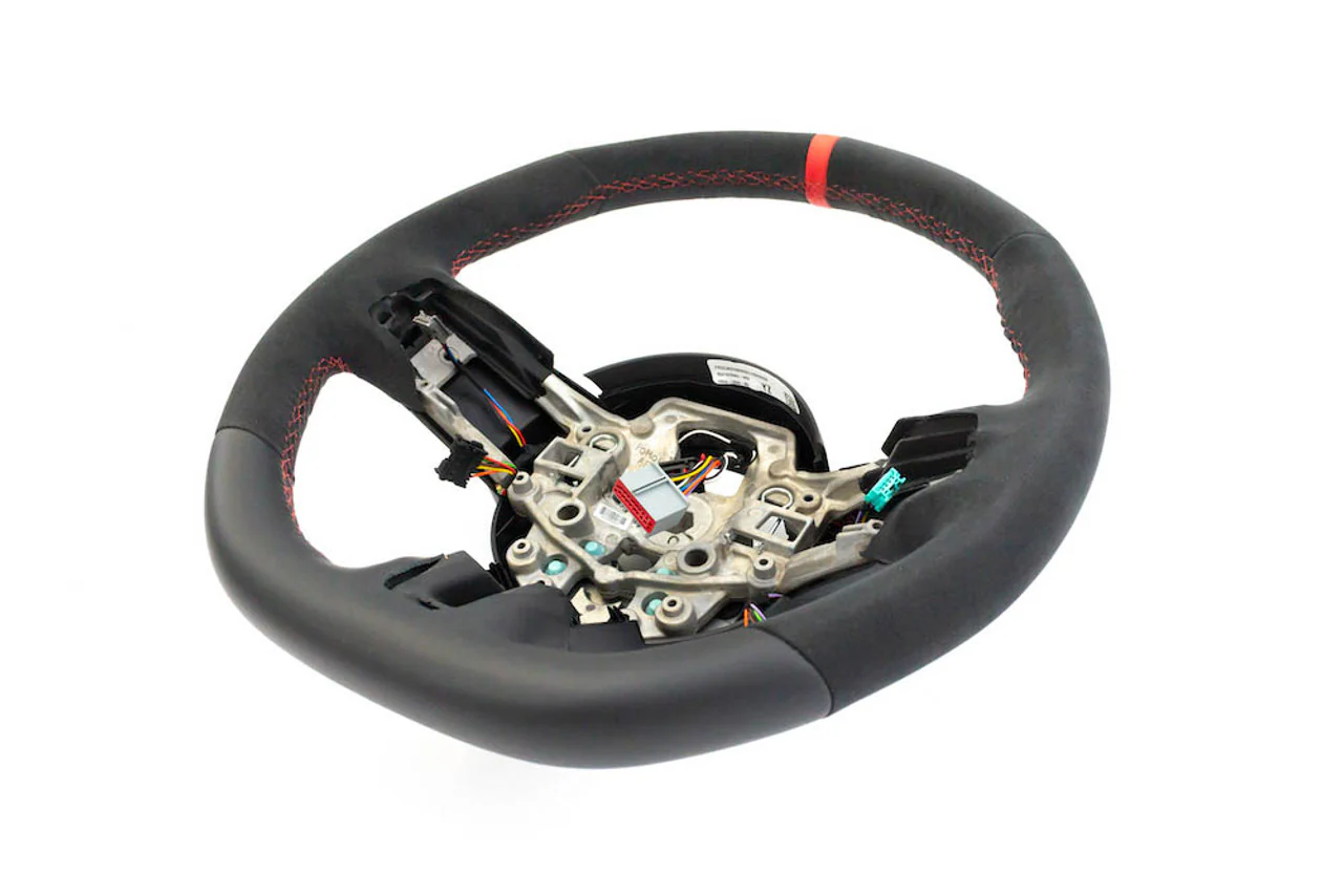 Ford Performance Mustang Alcantara Steering Wheel - Red Sightline (2015-2017) - Image 2