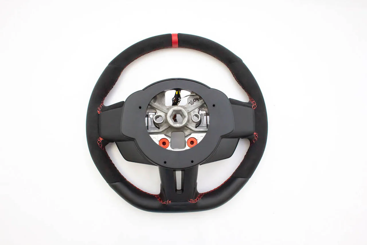Ford Performance Mustang Alcantara Steering Wheel - Red Sightline (2018-2023) - Image 3