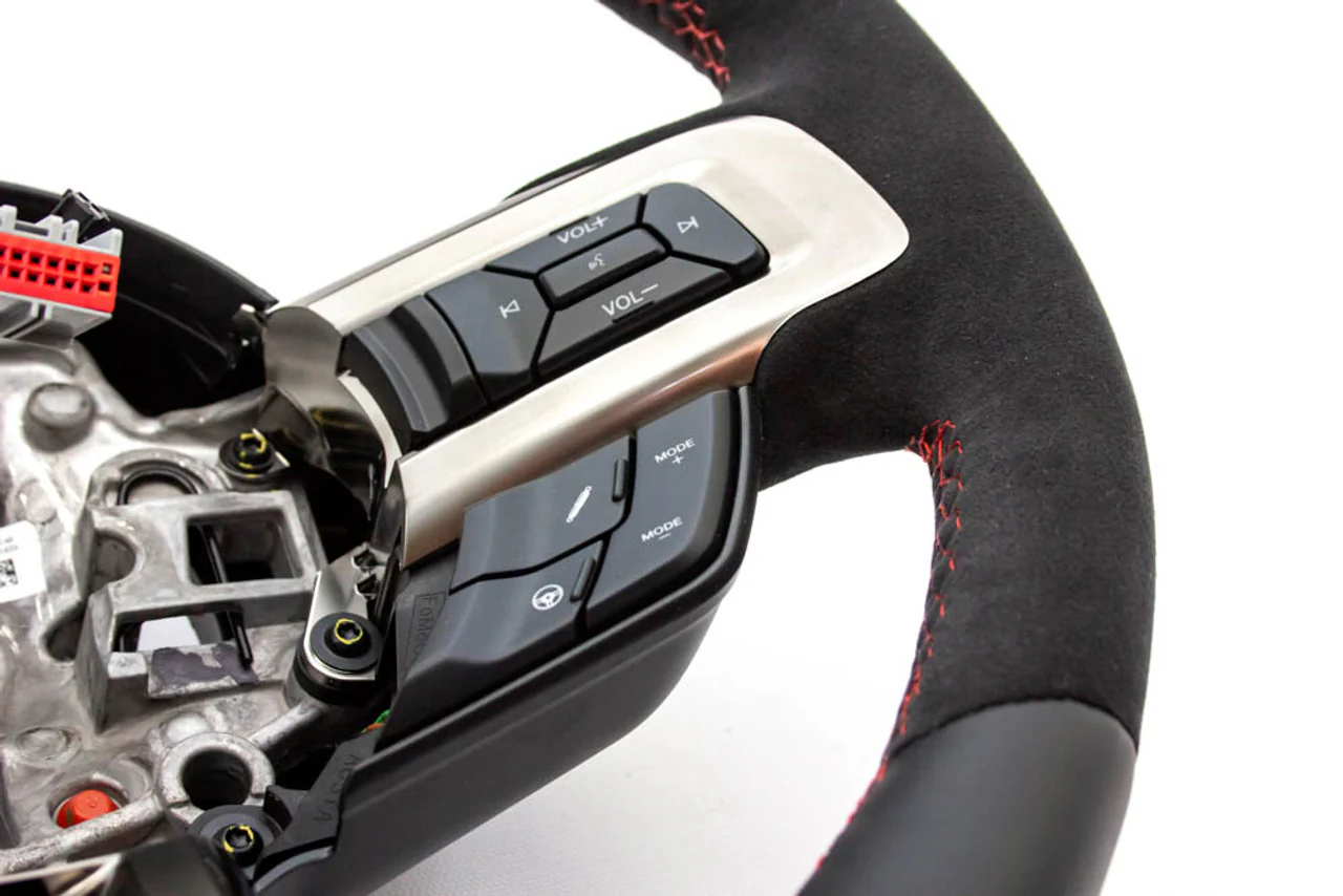 Ford Performance Mustang Alcantara Steering Wheel - Red Sightline (2018-2023) - Image 4