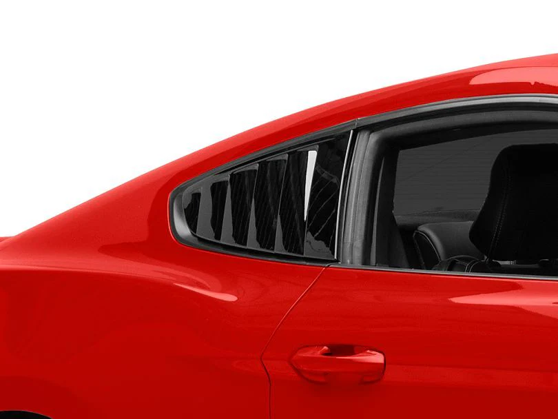 MP Concepts S550 Mustang Slatted Gloss Black Rear Side Window Louvers