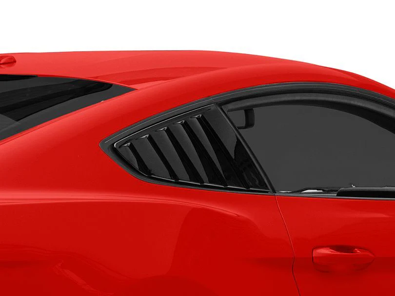 MP Concepts S550 Mustang Slatted Gloss Black Rear Side Window Louvers - Image 6
