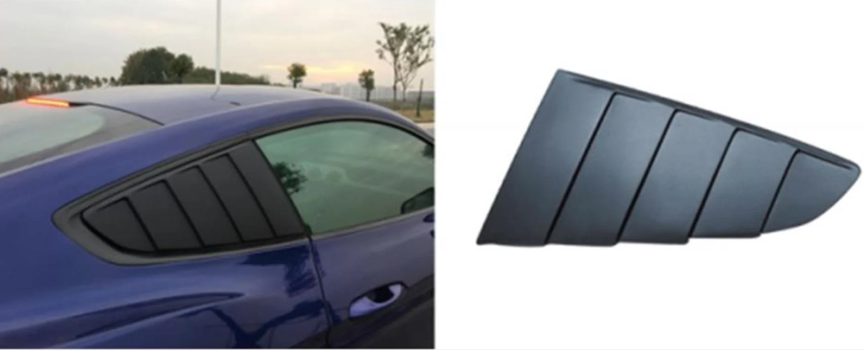 S550 Mustang Rear Quarter "Slatted Style" Window Louver - Image 2