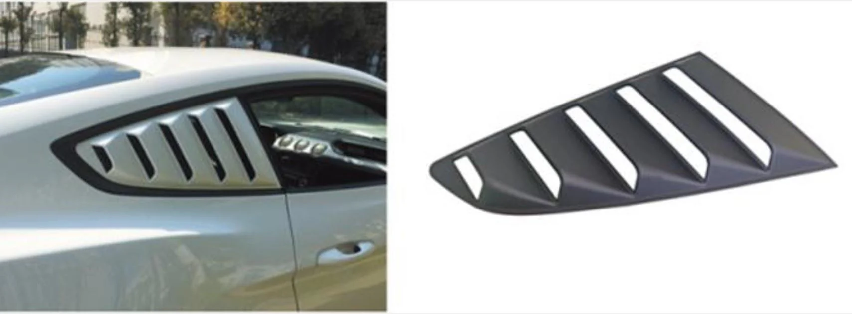 S550 Mustang Rear Quarter Window "Slatted Vented" Style. - Image 2