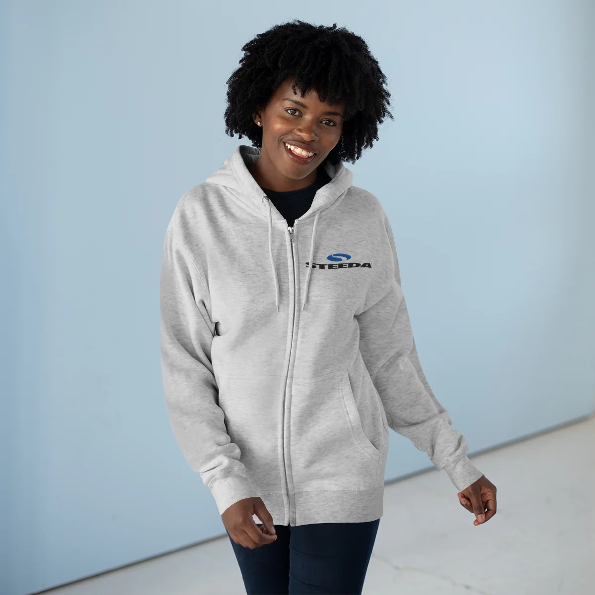 Steeda Logo Full Zip Hoodie - 3 Colours - Front / Rear Design - Image 6