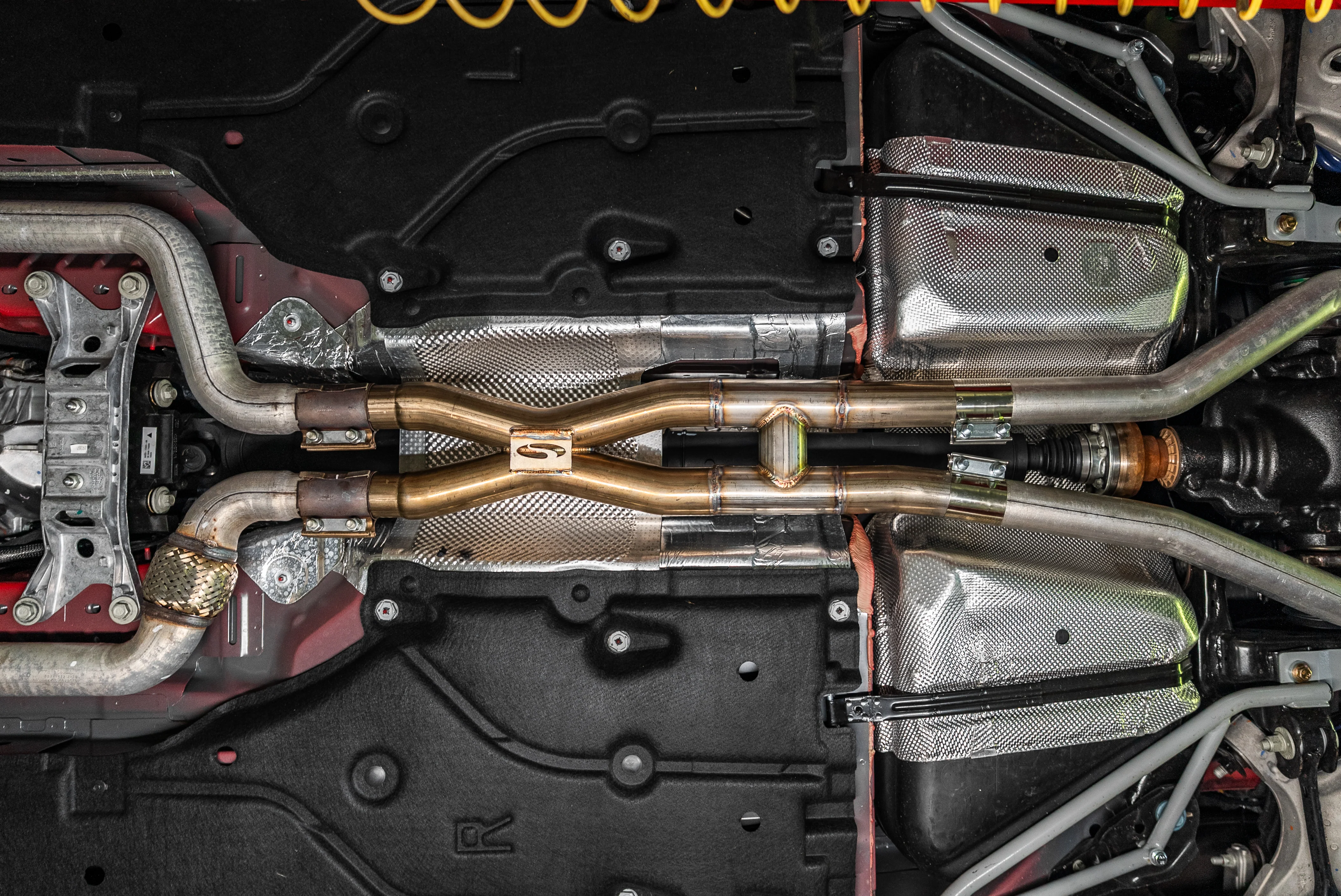 Steeda Mustang 5.0L Coyote 304 Stainless Resonator Delete H/X-Pipe "HEX" (2015-2026+) - Image 2
