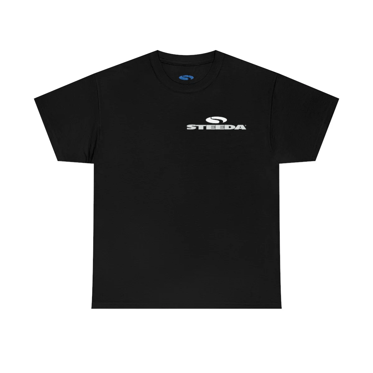 Steeda "Mustang Silhouette" Unisex Black Heavy Cotton T Shirt- Front & Rear Design