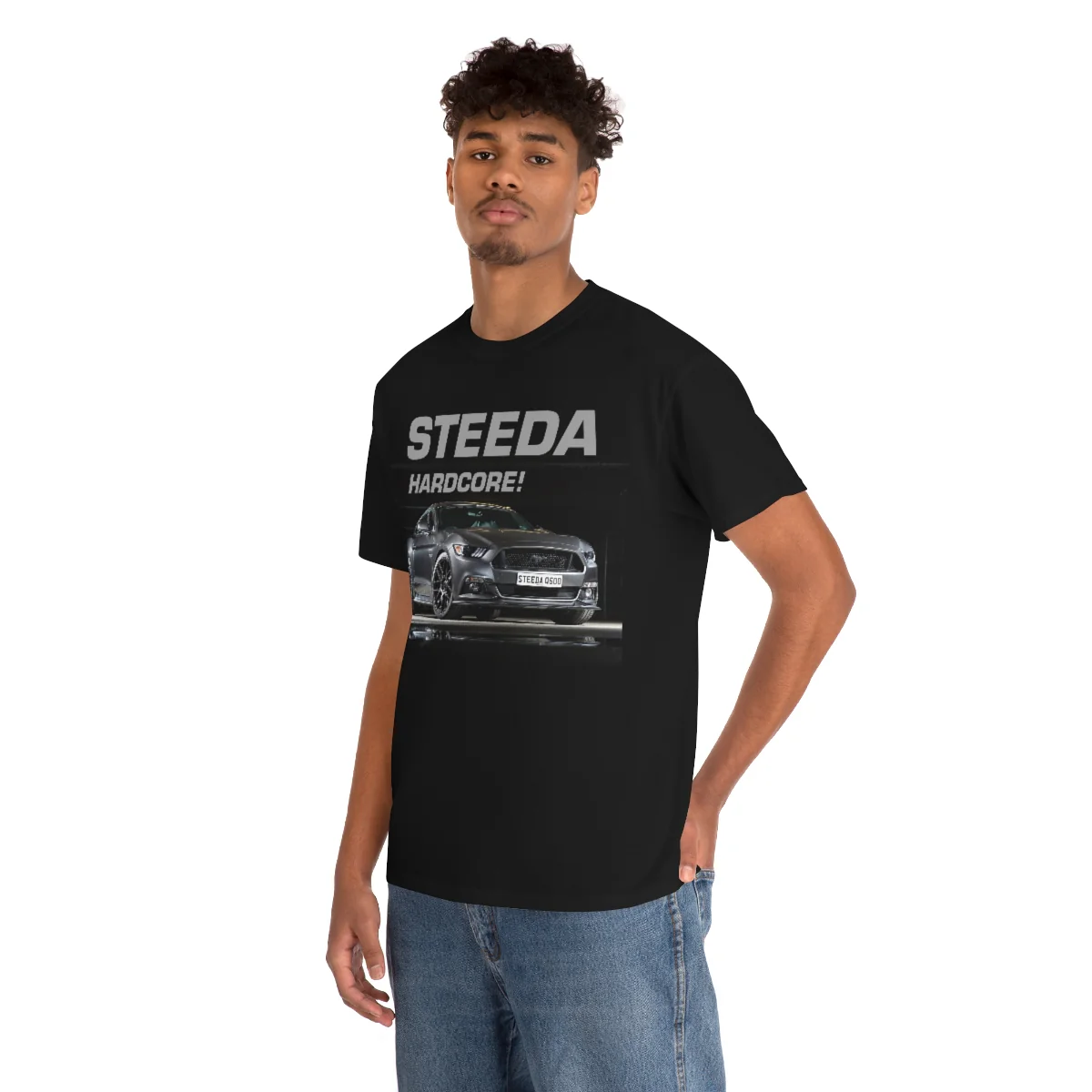 Steeda "Q500 Enforcer" Mustang Unisex Heavy Cotton T Shirt - Image 2