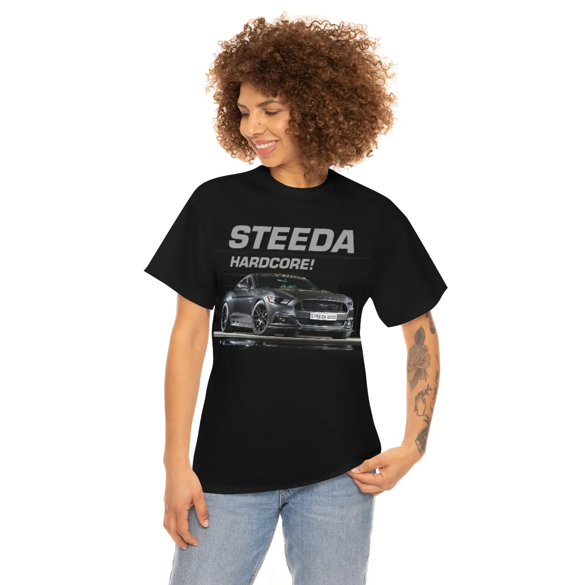 Steeda "Q500 Enforcer" Mustang Unisex Heavy Cotton T Shirt - Image 3