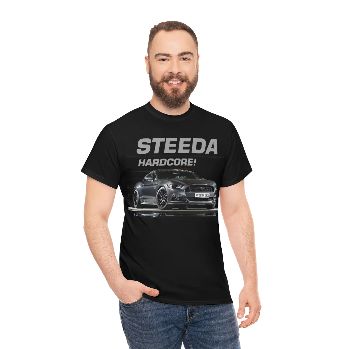 Steeda "Q500 Enforcer" Mustang Unisex Heavy Cotton T Shirt - Image 4