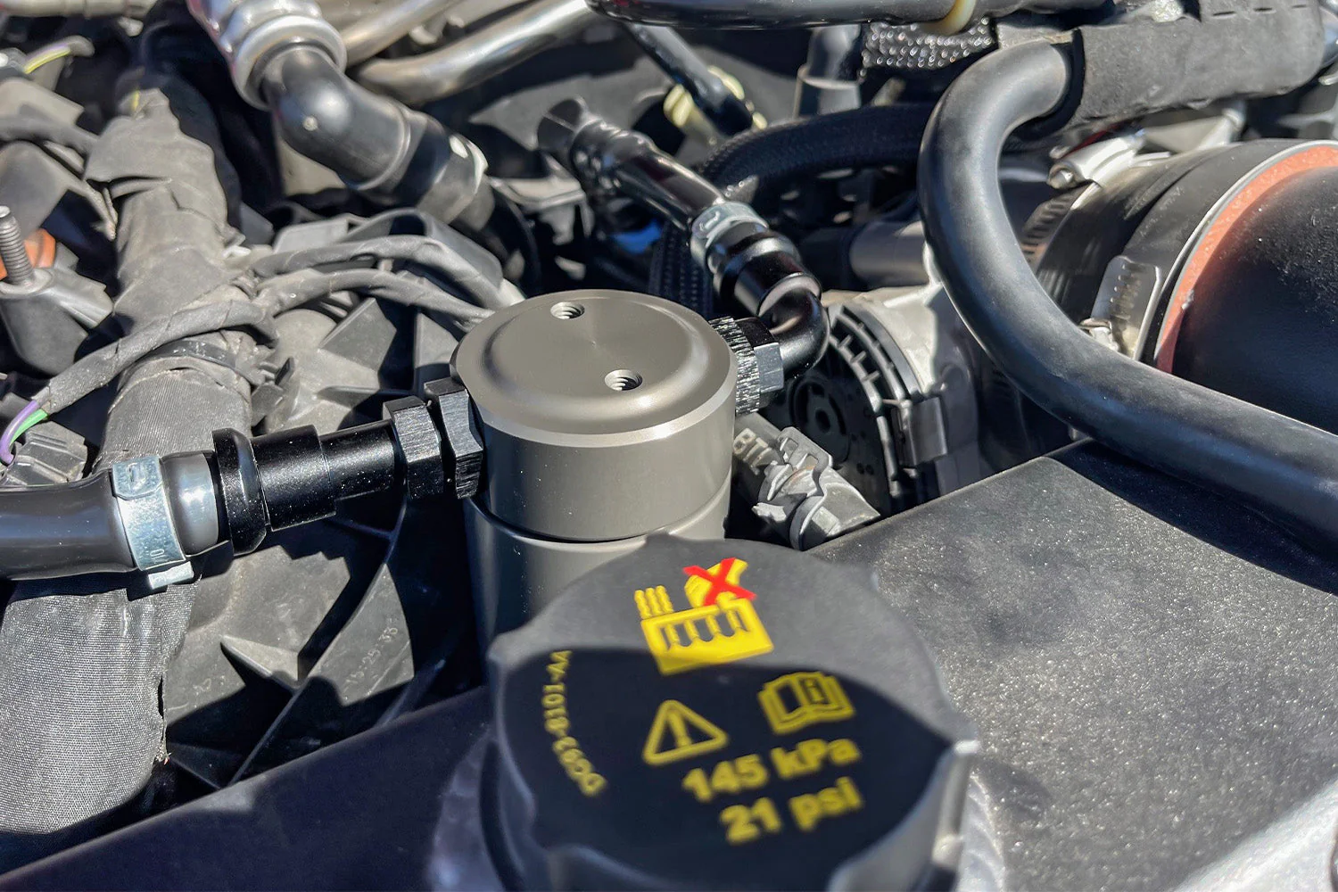 Steeda S550 Mustang Billet Oil Separator (GT) - Image 3