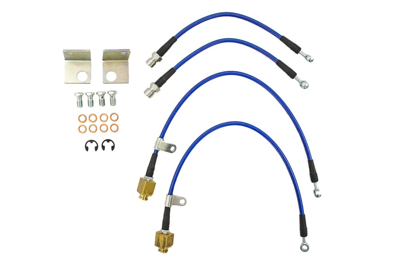 Steeda S550 Mustang Stainless braided Brake Lines 2015-23