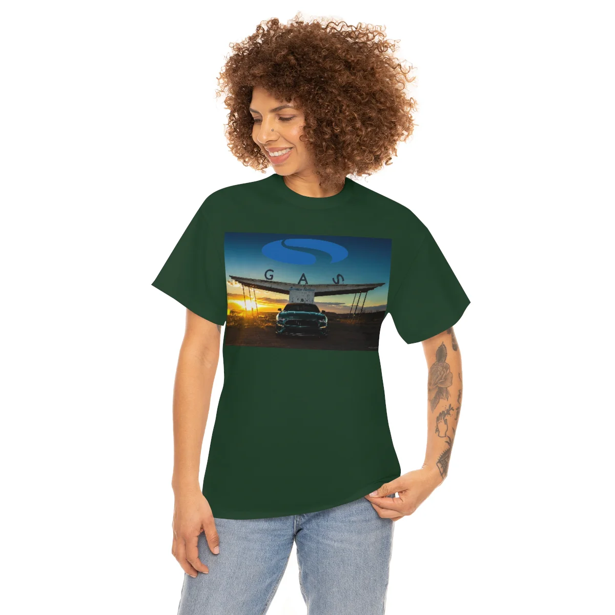 Steeda Steve McQueen Bullitt Green Cotton T Shirt - Image 2