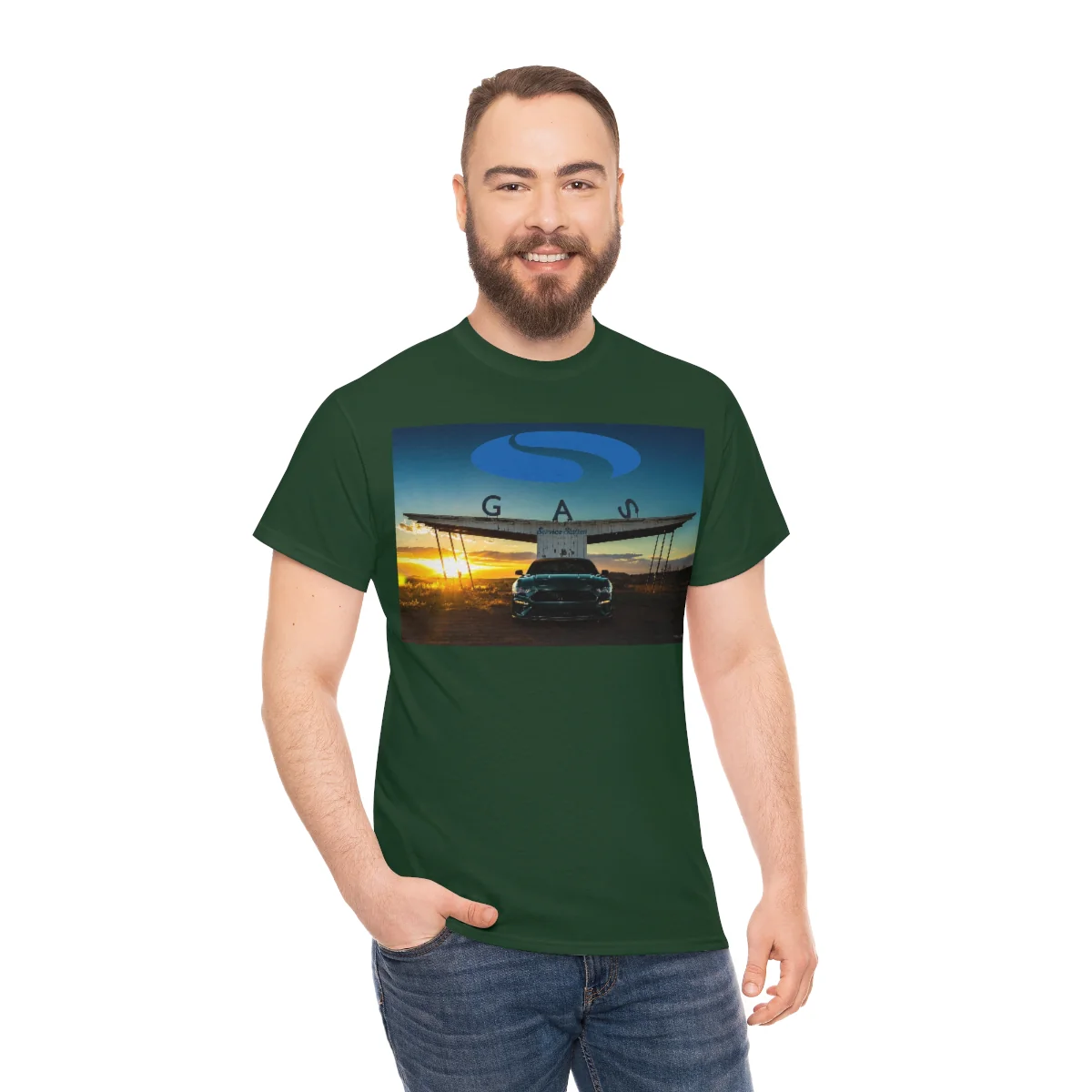 Steeda Steve McQueen Bullitt Green Cotton T Shirt - Image 3