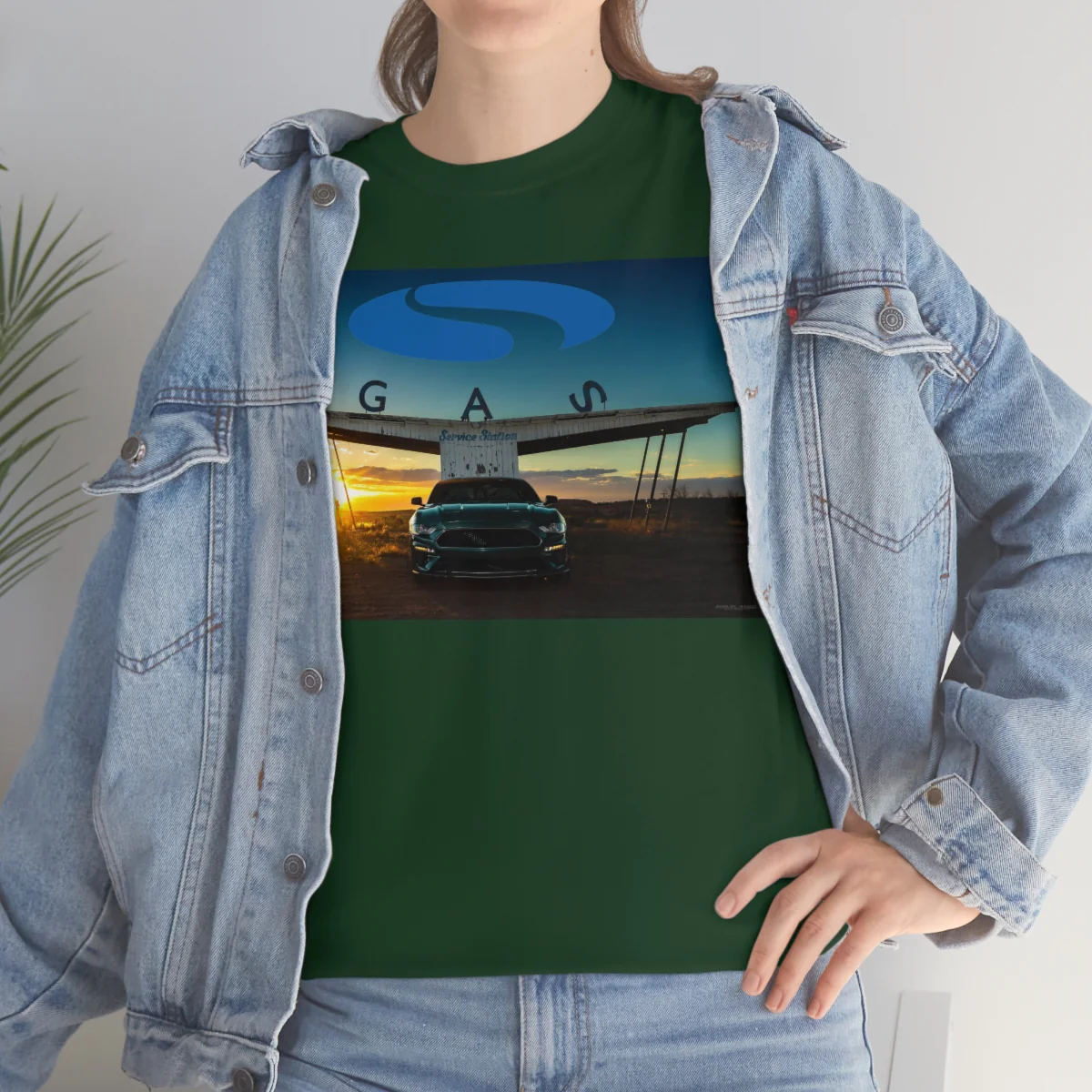 Steeda Steve McQueen Bullitt Green Cotton T Shirt - Image 4