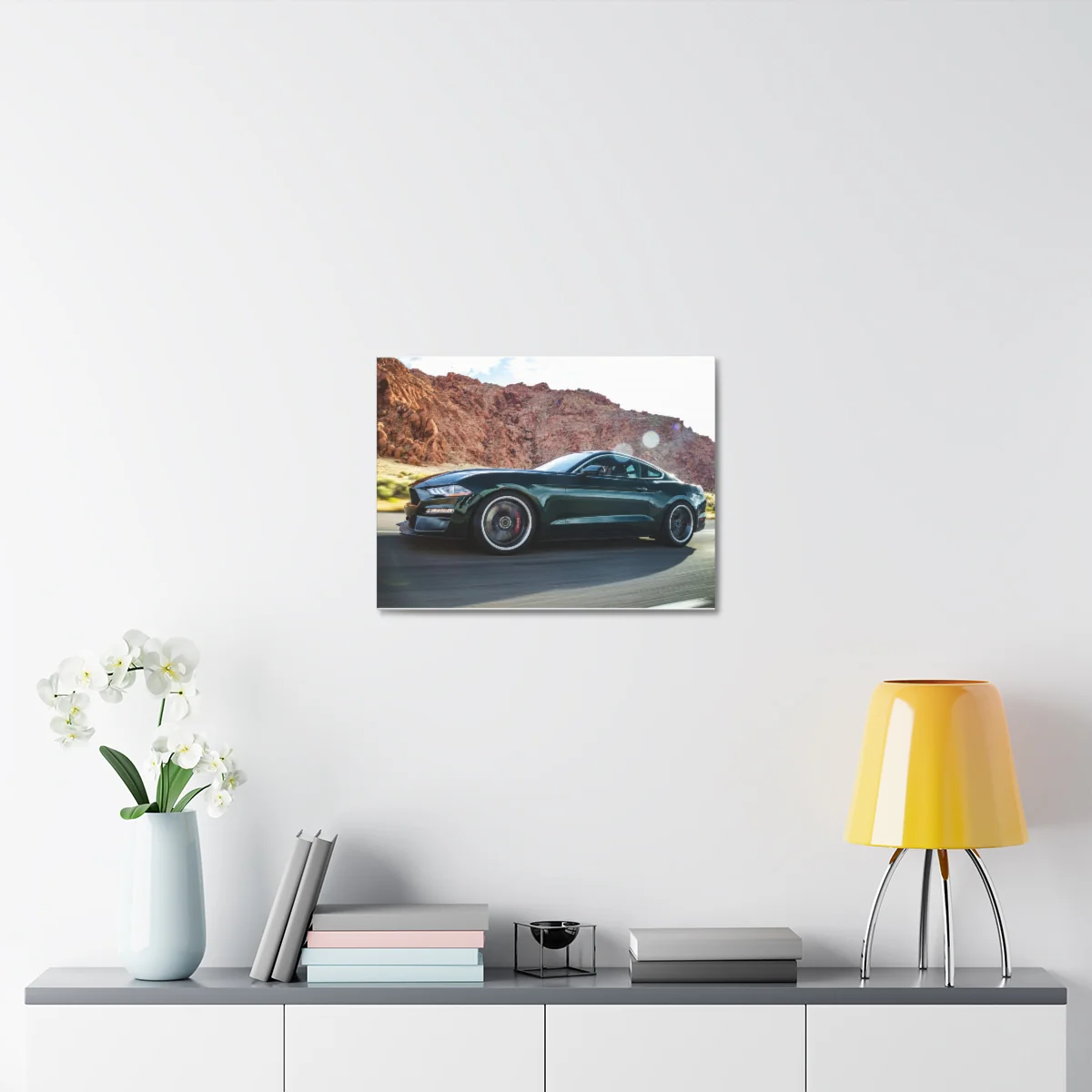 Steeda Steve McQueen Limited Edition Bullitt in Flight - Canvas Print - Image 4