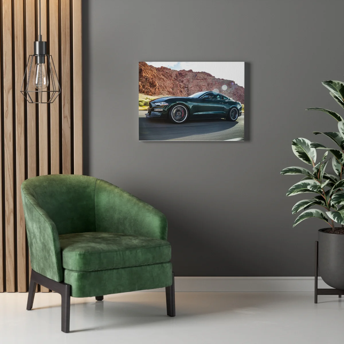 Steeda Steve McQueen Limited Edition Bullitt in Flight - Canvas Print - Image 5