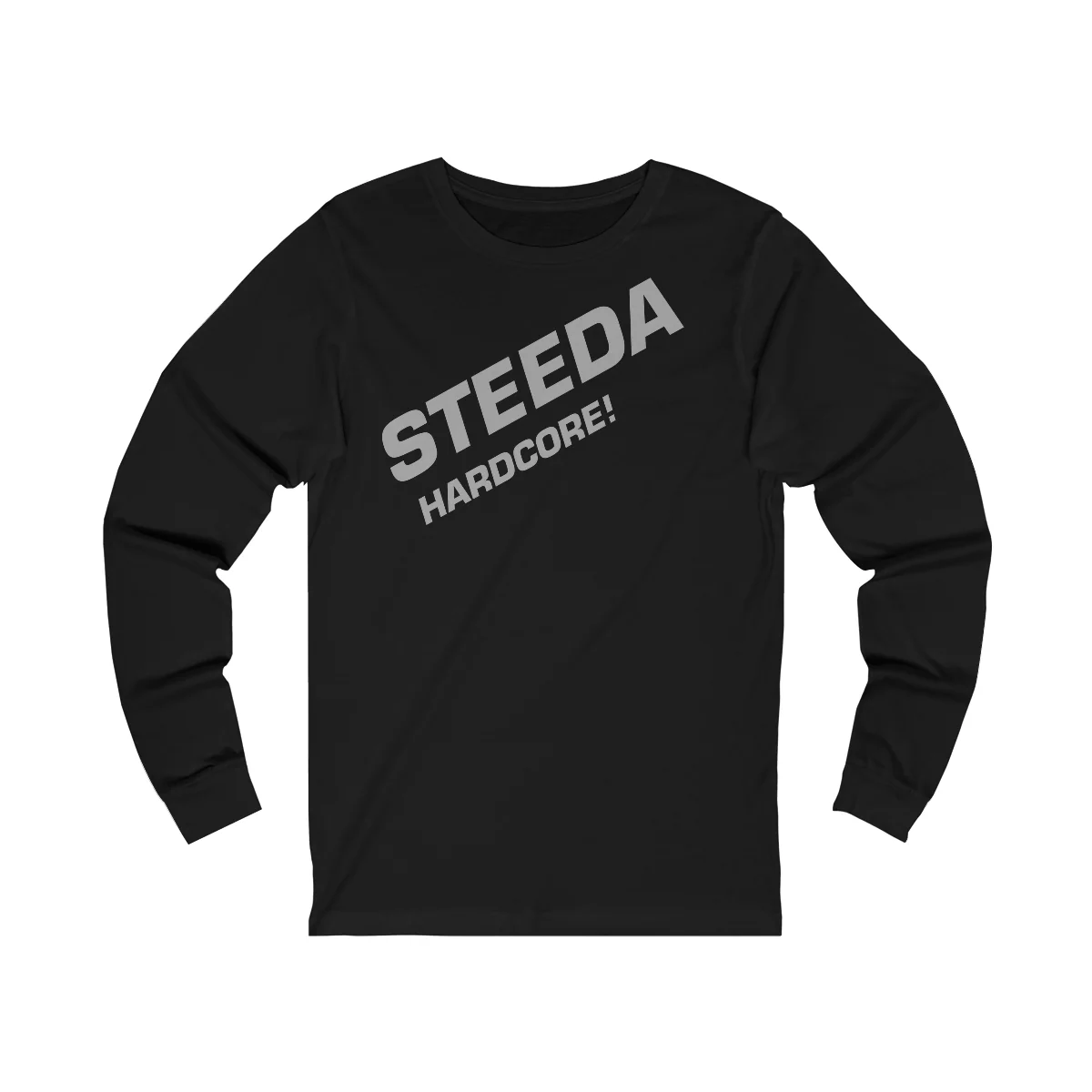 Steeda Unisex "Hardcore!" Long Sleeve T Shirt - Black / Grey - Image 2